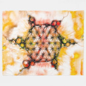 Blume des Lebens - farbenfroh 4 Fleecedecke (Vorderseite (Horizontal))