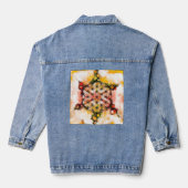Blume des Lebens - farbenfroh 4 Jeansjacke (Rückseite)