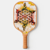Blume des Lebens - farbenfroh 4 Pickleball Schläger (Vorderseite)