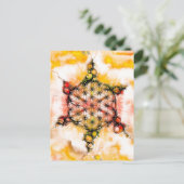 Blume des Lebens - farbenfroh 4 Postkarte (Stehend Vorderseite)