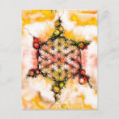 Blume des Lebens - farbenfroh 4 Postkarte (Vorderseite)