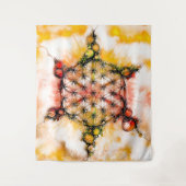 Blume des Lebens - farbenfroh 4 Wandteppich (Vorderseite)