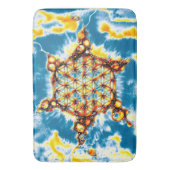 Blume des Lebens - farbenfroh 5 Badematte (Vorderseite Vertikal)