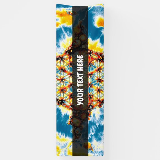 Blume des Lebens - farbenfroh 5 Banner (Vertikal)