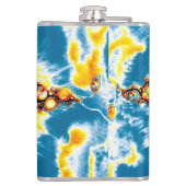 Blume des Lebens - farbenfroh 5 Flachmann (Rückseite)