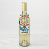 Blume des Lebens - farbenfroh 5 Flaschenanhänger (Auf Flasche)