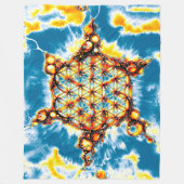 Blume des Lebens - farbenfroh 5 Fleecedecke (Vorderseite)