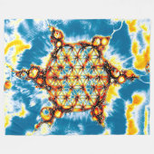 Blume des Lebens - farbenfroh 5 Fleecedecke (Vorderseite (Horizontal))