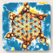 Blume des Lebens - farbenfroh 5 Getränkeuntersetzer (Vorderseite)