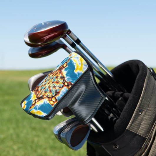 Blume des Lebens - farbenfroh 5 Golf Headcover (In Situ)