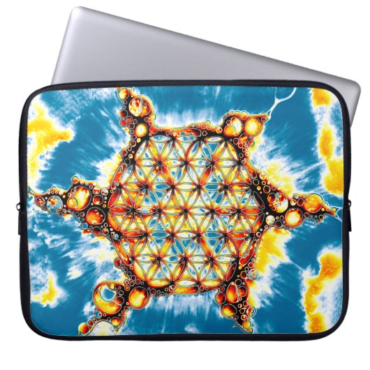 Blume des Lebens - farbenfroh 5 Laptopschutzhülle (Vorderseite)