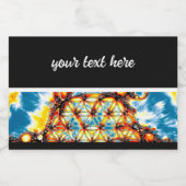 Blume des Lebens - farbenfroh 5 Lebensmitteletikett (Einzelnes Label)