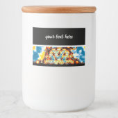 Blume des Lebens - farbenfroh 5 Lebensmitteletikett (Vorderseite)