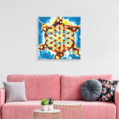 Blume des Lebens - farbenfroh 5 Leinwanddruck (Insitu (Wohnzimmer))