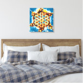 Blume des Lebens - farbenfroh 5 Leinwanddruck (Insitu (Schlafzimmer))