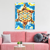 Blume des Lebens - farbenfroh 5 Leinwanddruck (Insitu (Wohnzimmer))