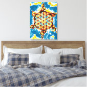 Blume des Lebens - farbenfroh 5 Leinwanddruck (Insitu (Schlafzimmer))