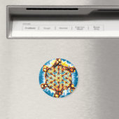 Blume des Lebens - farbenfroh 5 Magnet (In Situ (Geschirrspüler))