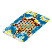 Blume des Lebens - farbenfroh 5 Magnet (Linke Seite)