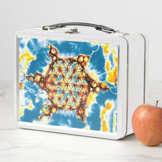 Blume des Lebens - farbenfroh 5 Metall Brotdose (Beispiel)