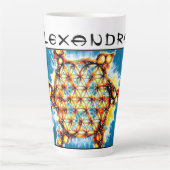 Blume des Lebens - farbenfroh 5 Milchtasse (Vorderseite)