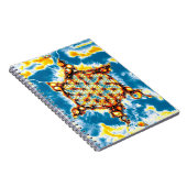 Blume des Lebens - farbenfroh 5 Notizblock (Rechte Seite)