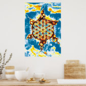 Blume des Lebens - farbenfroh 5 Poster (Küche)