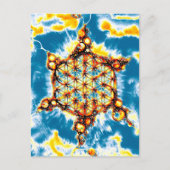 Blume des Lebens - farbenfroh 5 Postkarte (Vorderseite)