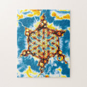 Blume des Lebens - farbenfroh 5 Puzzle (Vertikal)