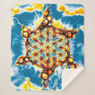 Blume des Lebens - farbenfroh 5 Sherpadecke