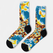 Blume des Lebens - farbenfroh 5 Socken (Linkes Detail)