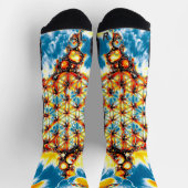 Blume des Lebens - farbenfroh 5 Socken (Oben)