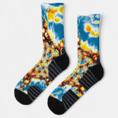 Blume des Lebens - farbenfroh 5 Socken (Links)