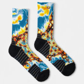 Blume des Lebens - farbenfroh 5 Socken (Rechts)