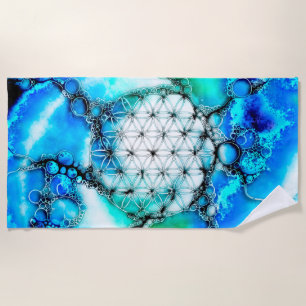 Blume des Lebens - Farbige Wege 2 Strandtuch