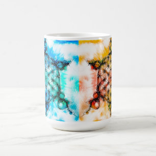 Blume des Lebens - Farblich 3 + 4 Kaffeetasse