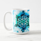 Blume des Lebens - Farblich 3 + 4 Kaffeetasse (Links)