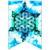 Blume des Lebens - Farblich 3 + 4 Wimpelkette (Dritte Fahne)