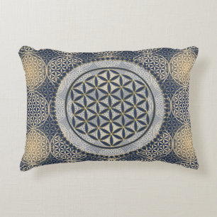 Blume des Lebens / Flower of Life - Button IX Dekokissen