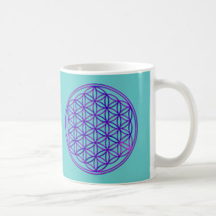 Blume des Lebens / Flower Of Life   pink blue 2x Kaffeetasse