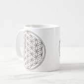 Blume des Lebens / Flower Of Life | silver 2x Kaffeetasse (Vorderseite Links)