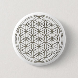 Blume des Lebens / Flower Of Life | silver big Button