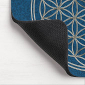 Blume des Lebens / Flower Of Life | silver blue Mousepad (Ecke)