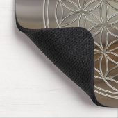 Blume des Lebens / Flower Of Life | silver brown Mousepad (Ecke)