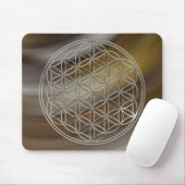 Blume des Lebens / Flower Of Life | silver brown Mousepad (Mit Mouse)