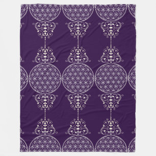 Blume des Lebens / Flower of Life - vintage I Fleecedecke