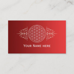 Blume des Lebens / Flower of Life - vintage Ia Visitenkarte