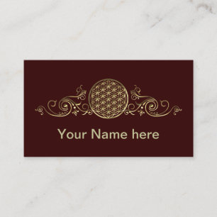 Blume des Lebens / Flower of Life - vintage IV Visitenkarte