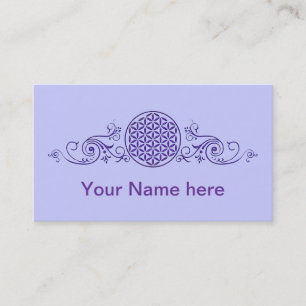 Blume des Lebens / Flower of Life - vintage V Visitenkarte
