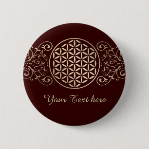 Blume des Lebens / Flower of Life - vintage X Button